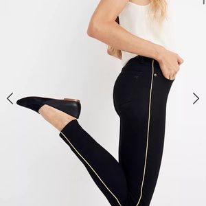 Madewell EUC Black jeans with gold piping size 27p
